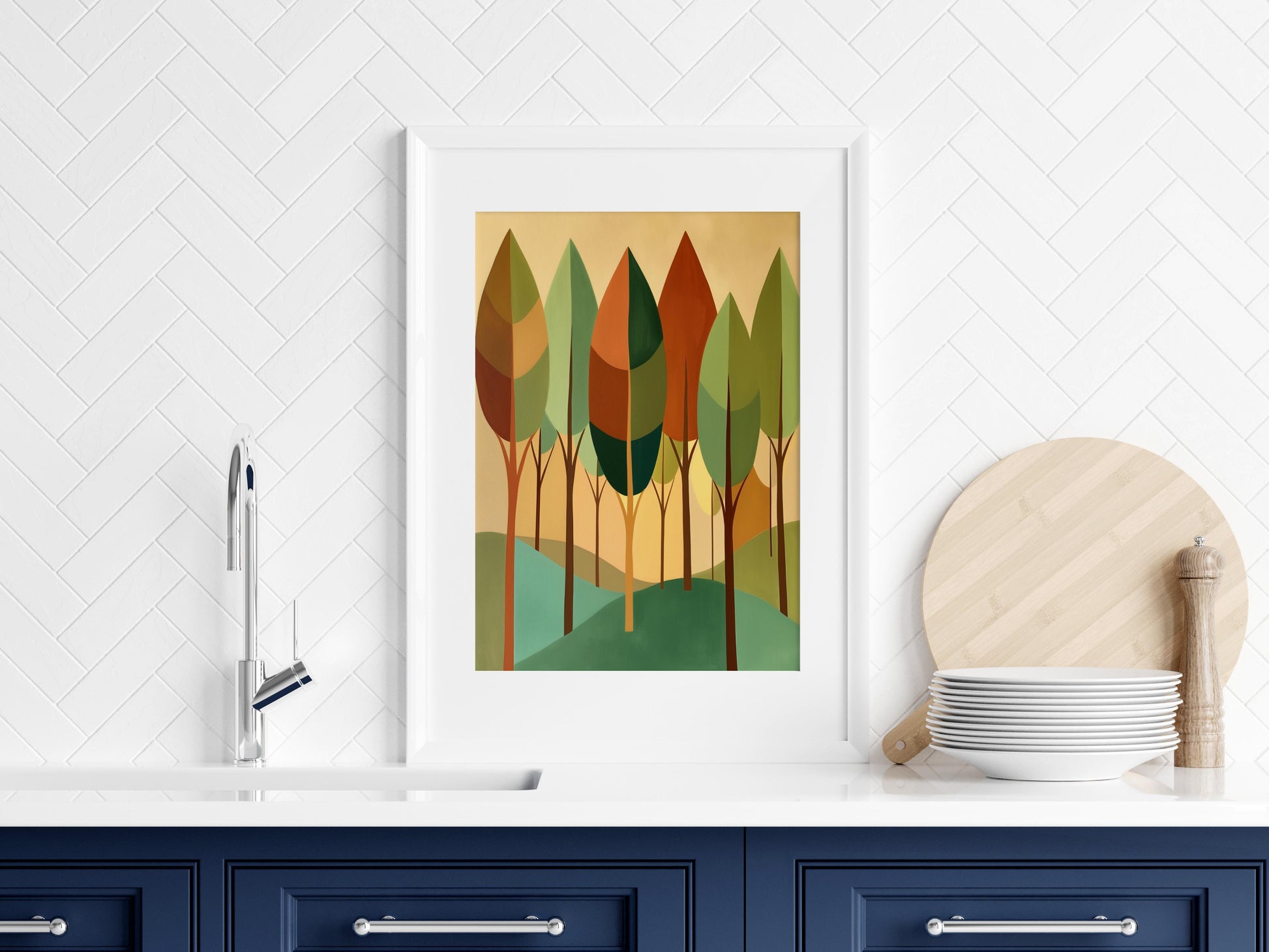 Forest Murmurs- Geometric Abstraction, Spanish Art, Retreat, Nature, Surrealism