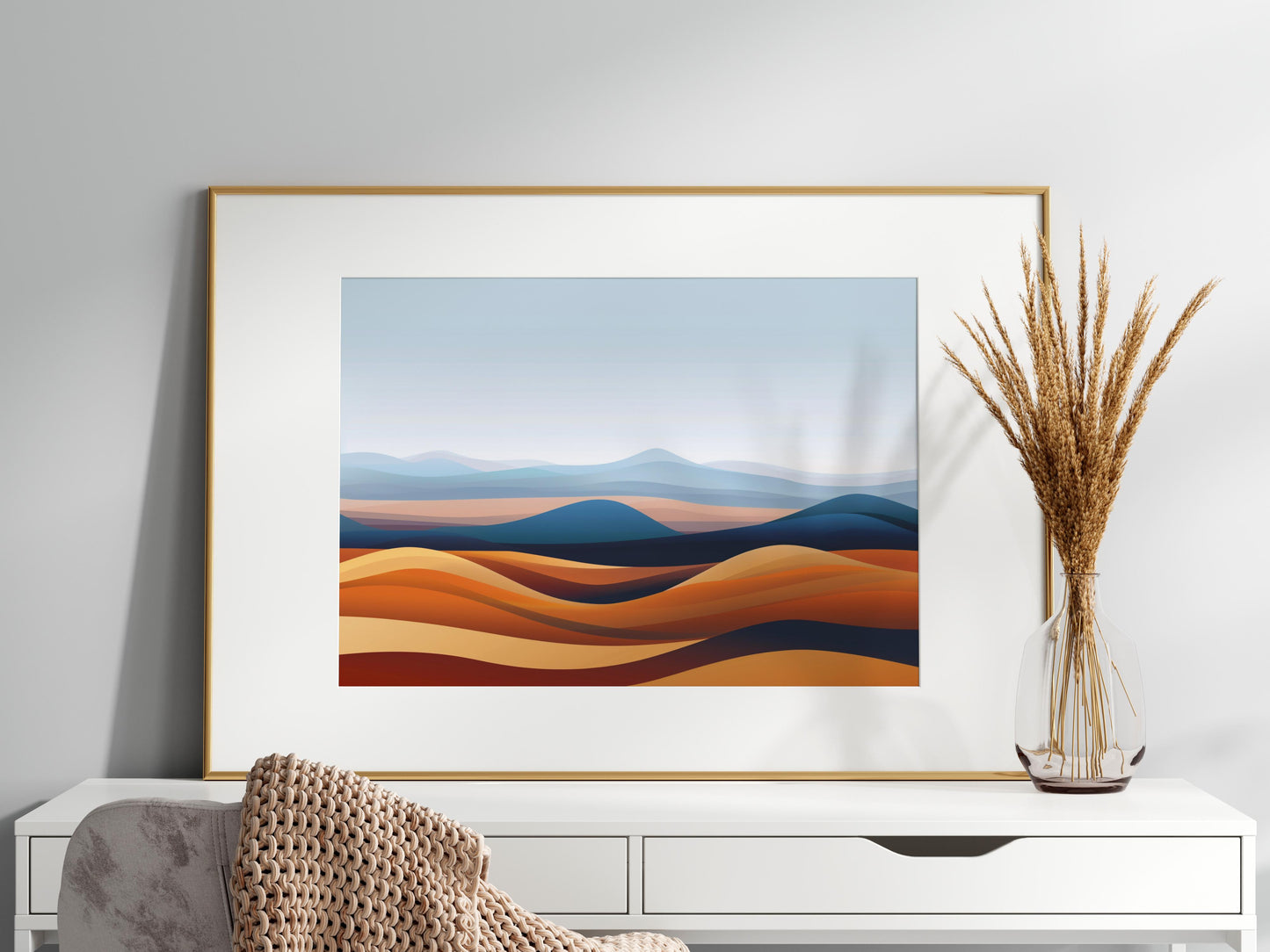 Mojave Rhapsody- Modern design, Geometric shapes, Abstraction, Landscape art, Wall decor