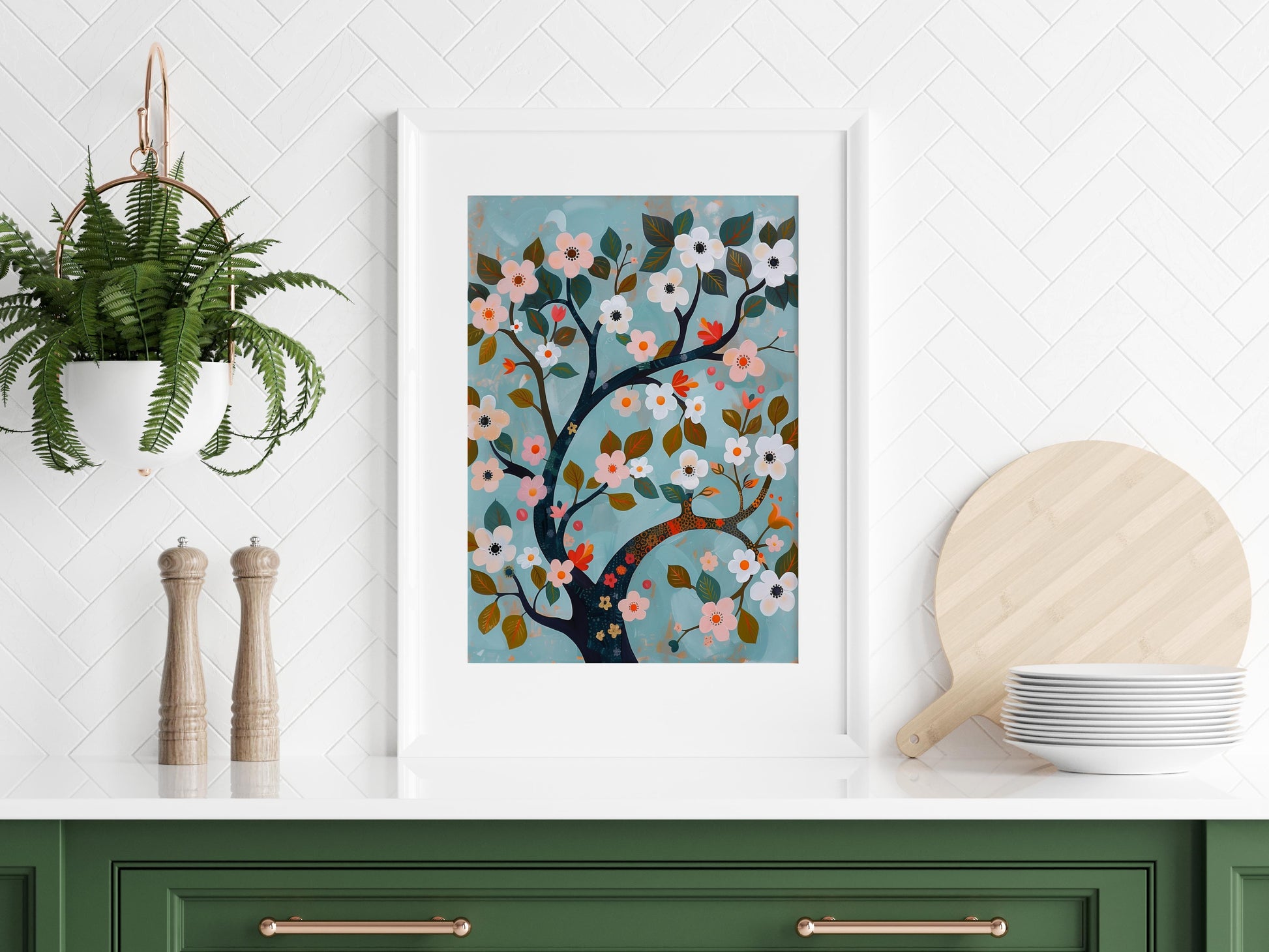 Spring Blossoms - A Tribute to Nature by Eloise Belmonte- harmonious, contemporary, French countryside, geometric patterns, Aix-en-Provence