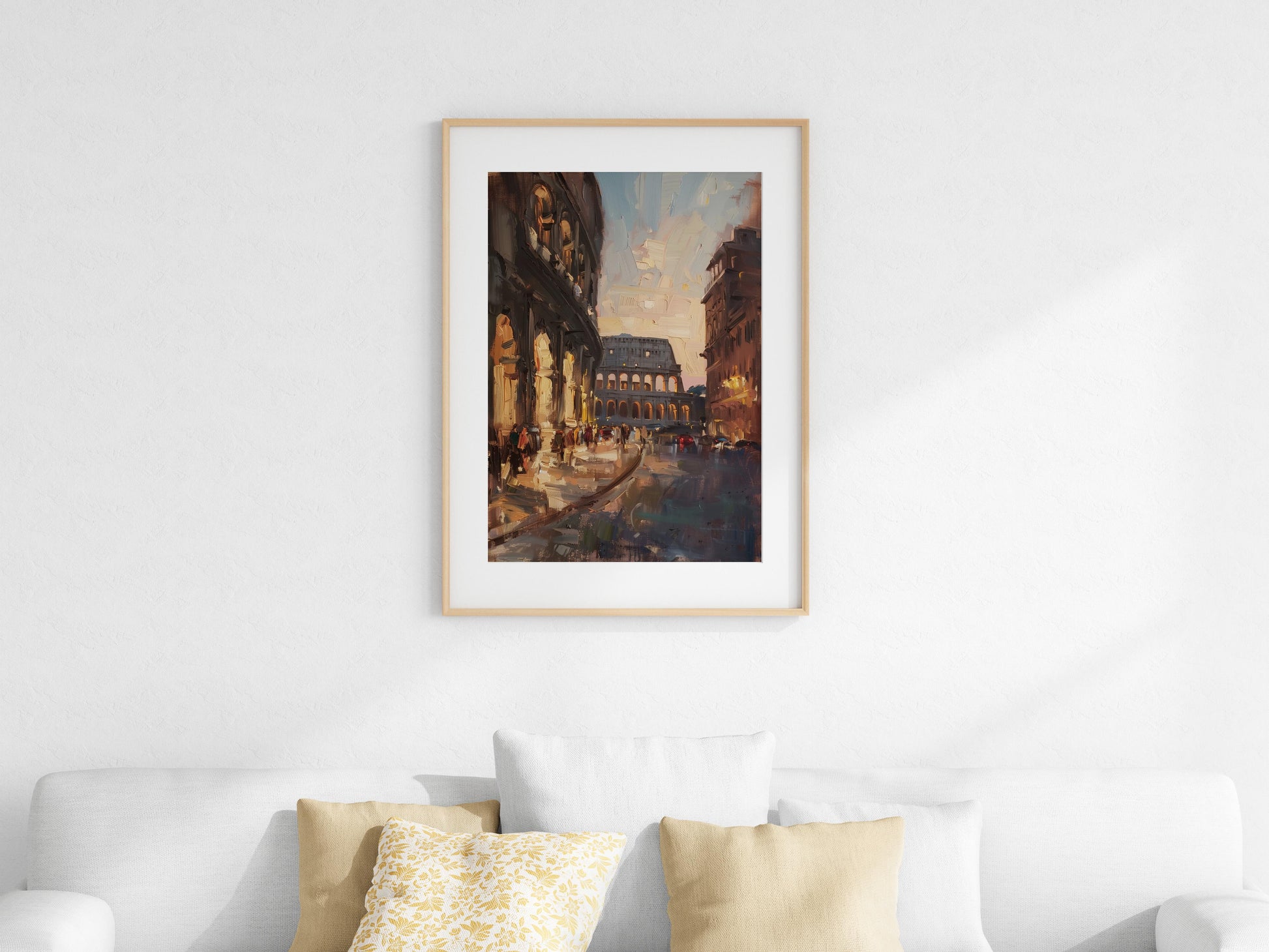 Twilight Over the Colosseum- Rome, oil painting, Urban Flair, art collectors, historic buildings