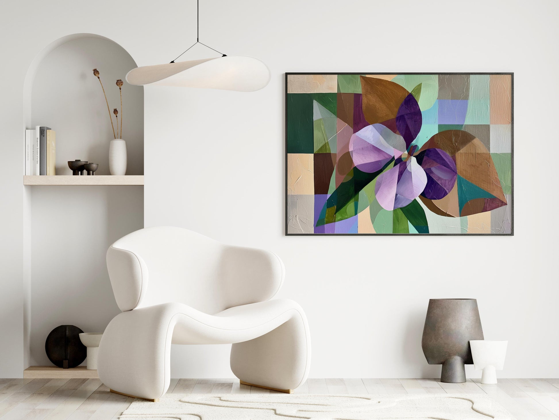 Geometric Serenity- Feel-Good Ambiance, Texture, Color Depth, Valencia, Interior Decoration