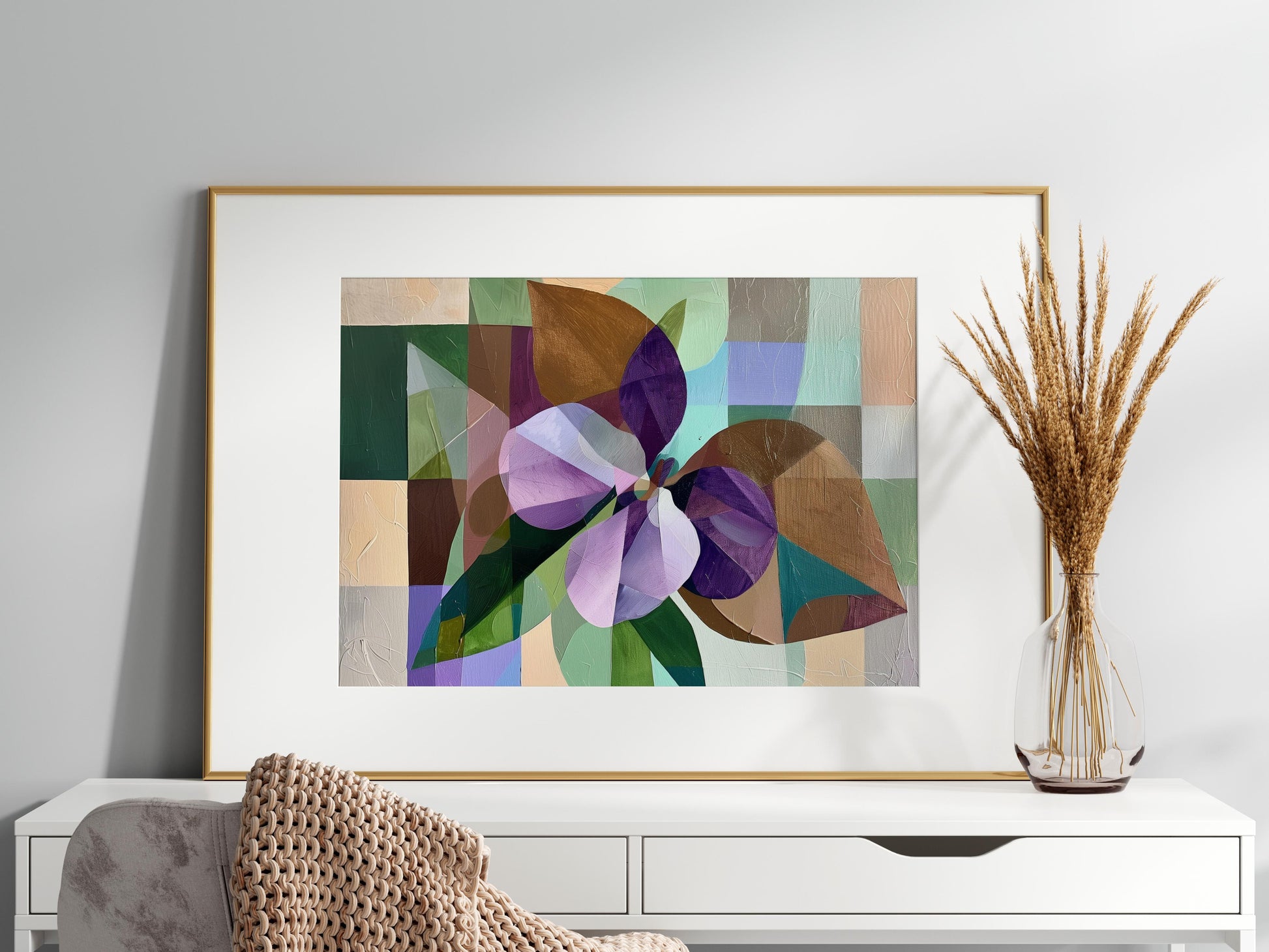 Geometric Serenity- Modernism, Nature Representation, Valencia, Geometry, Soothing Art