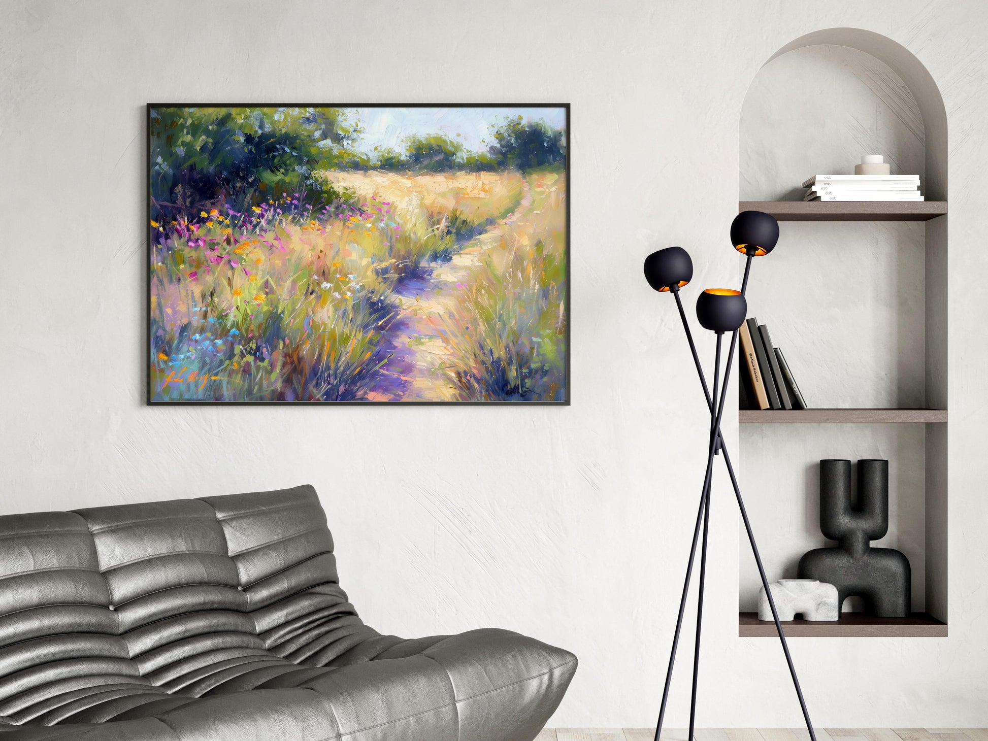 Impressions of a Summer Meadow Dream- Dynamic Brushwork, Color Palette, Portuguese Art, Freedom, Impressionism