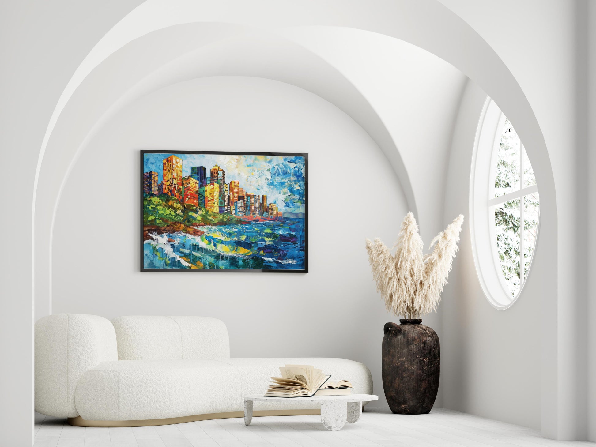 Emerald City - Dynamics of Light and Life- Realism, decorative accent, modern impressions, art collector, Italian artist