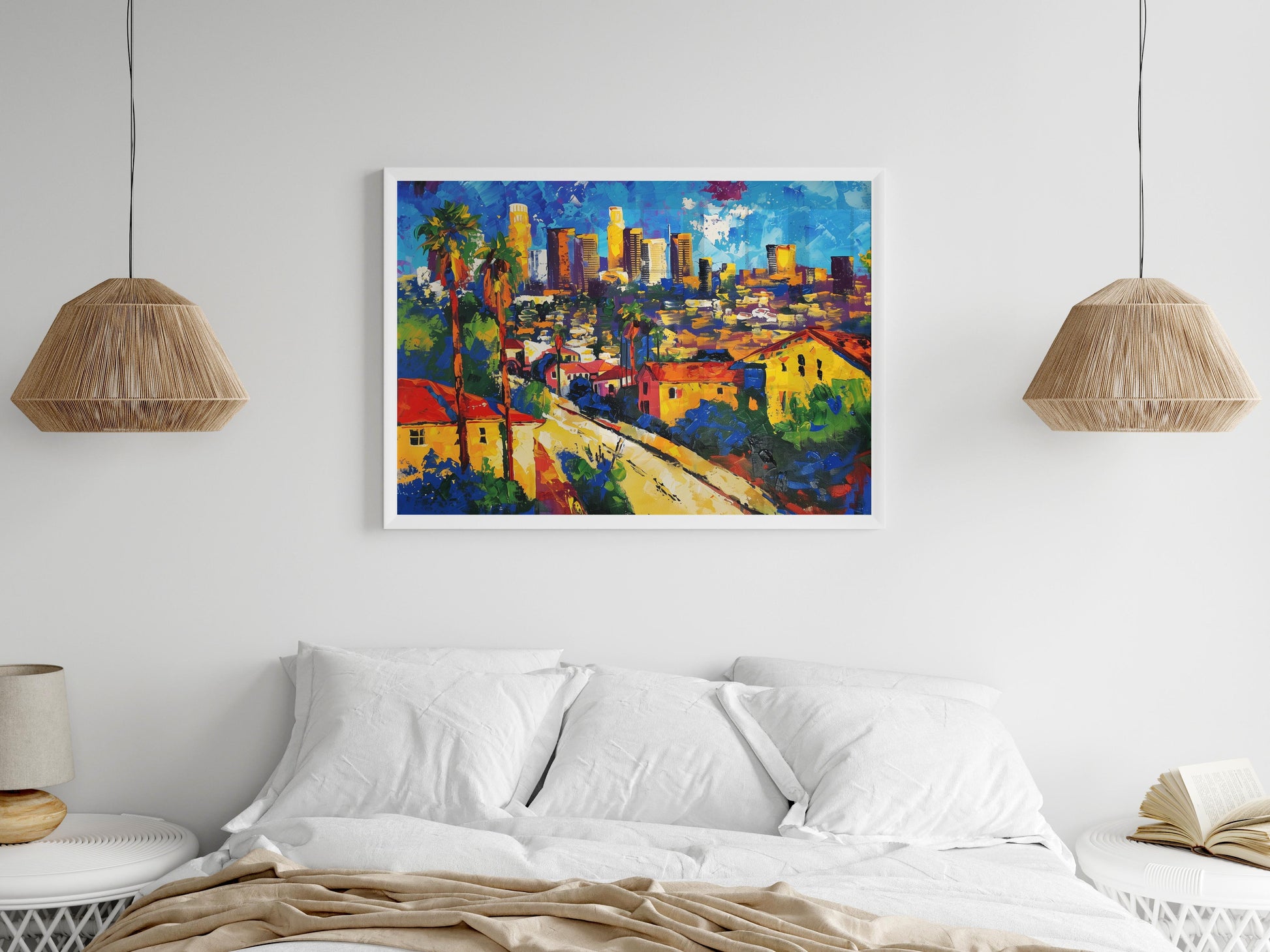 Lights of Los Angeles - A Tribute to the City of Angels by Isabella Conti- Cityscape, Luminosity, Art Collection, Urban Scenery, Office Decor