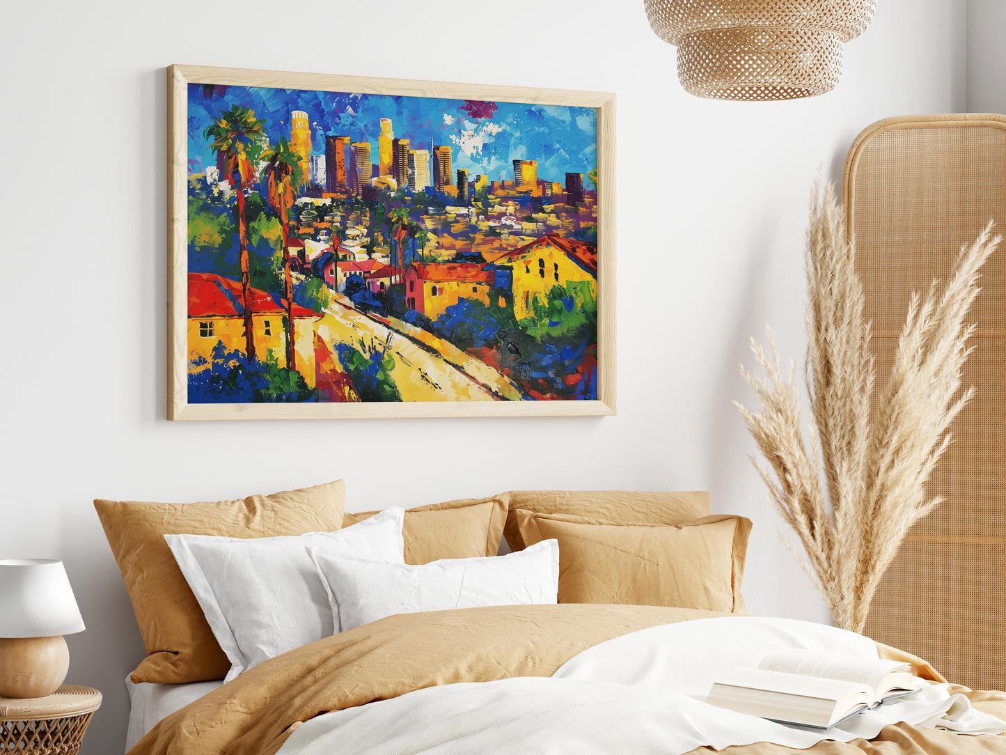 Lights of Los Angeles - A Tribute to the City of Angels by Isabella Conti- Colorful, Wall Decor, Urban Life, Interior Inspiration, Movement