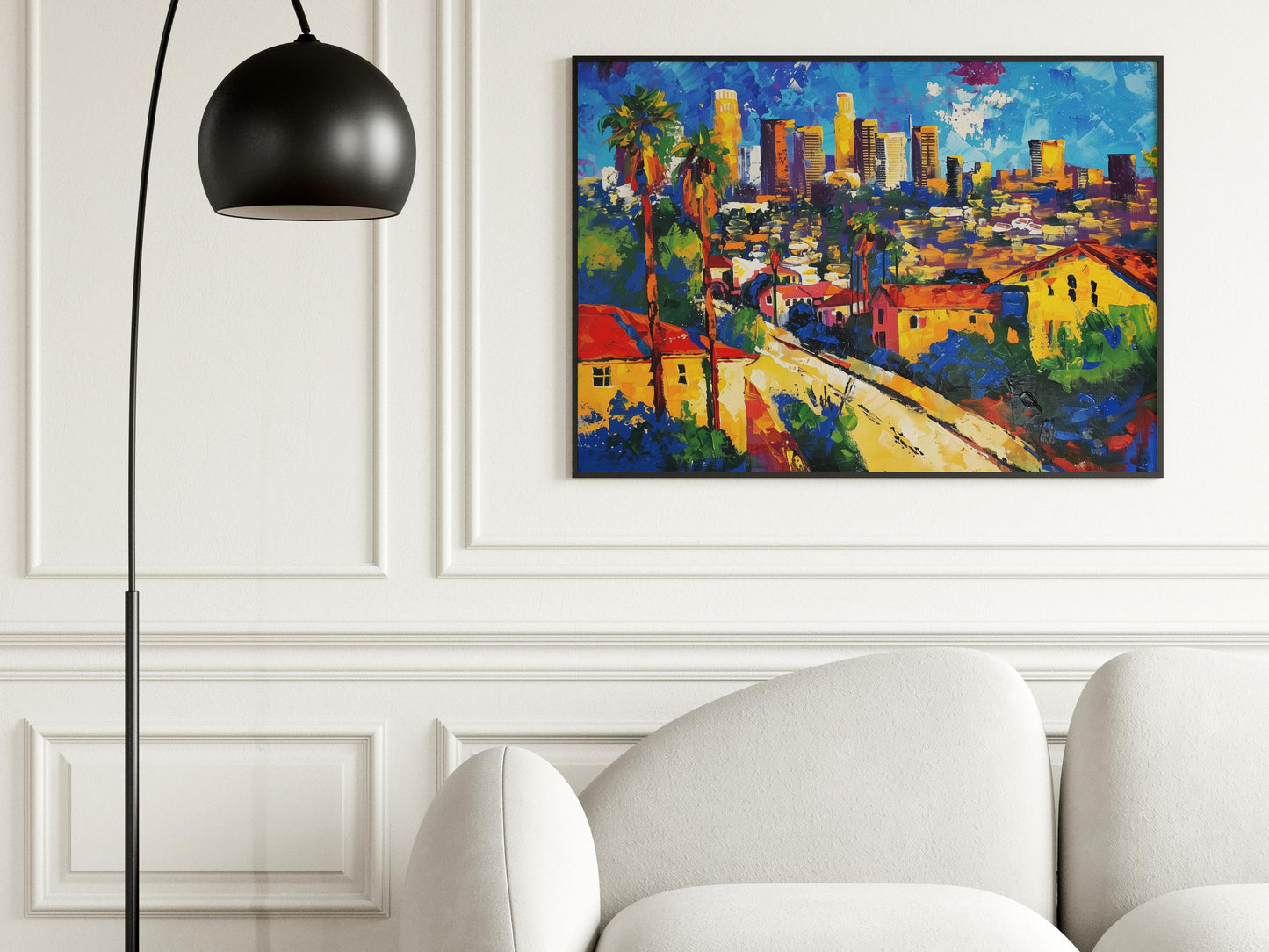 Lights of Los Angeles - A Tribute to the City of Angels by Isabella Conti- Modern Art, Art Collection, Interior Inspiration, Designer Piece, Wall Decor