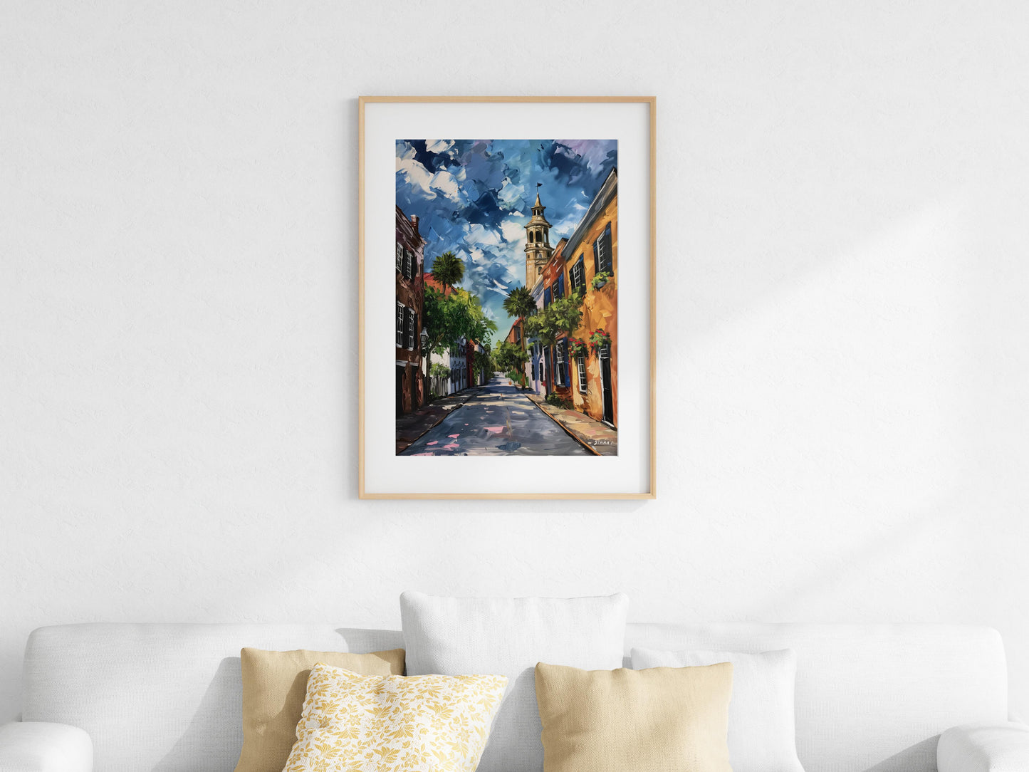 Charleston Charm - An Impressionistic City Portrait by Isabella Conti- Artistic Legacy, Italian Artist, Birthplace, Art Print, Historic Buildings