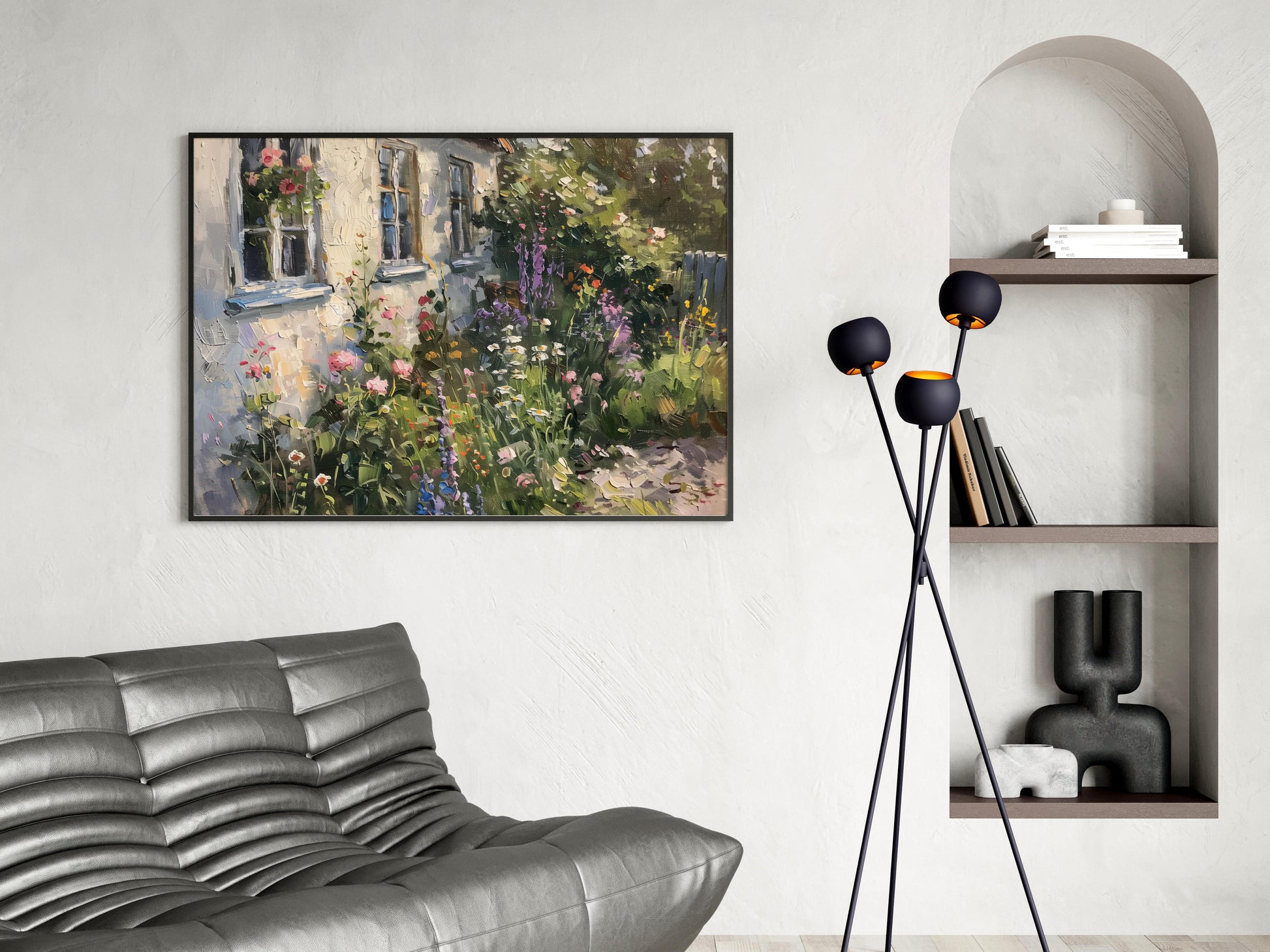 Scandinavian Garden Idyll- Art Lover, Garden Scene, Atmosphere, Gift Idea, Realism