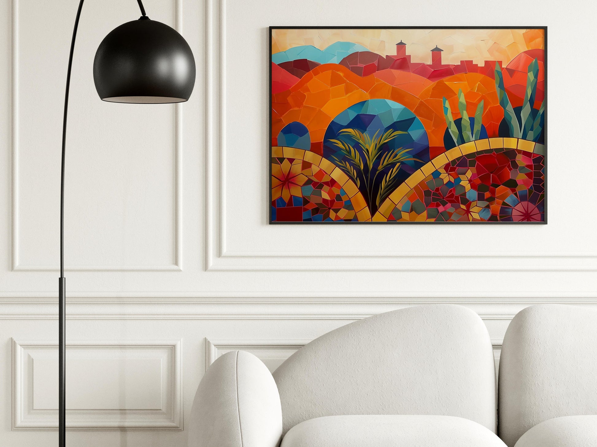 Moroccan Color Contrasts- Traditional Motifs, Abstract Art, Moroccan Sun, African Art, Earth Tones