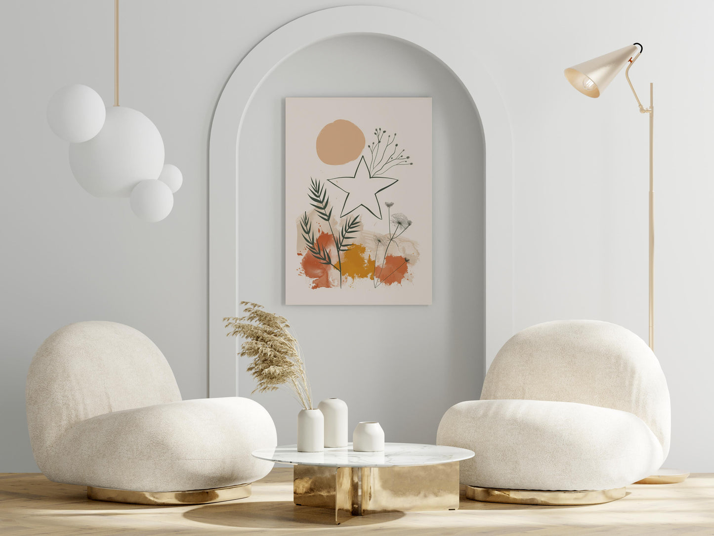 Silent Constellation- Decorative, Italy, Wall Art, Chalk Drawing, Furnishing