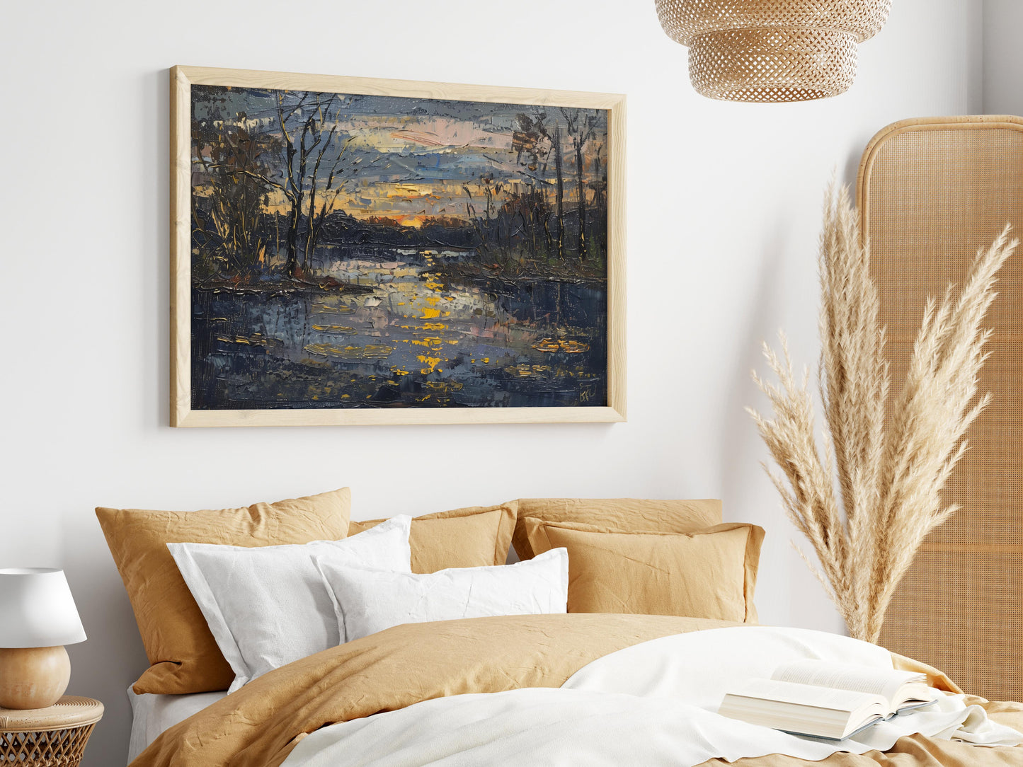 Twilight Lakescape by Lars Magnusson- Atmospheric, Wall design, Art print, Scandinavia, Twilight