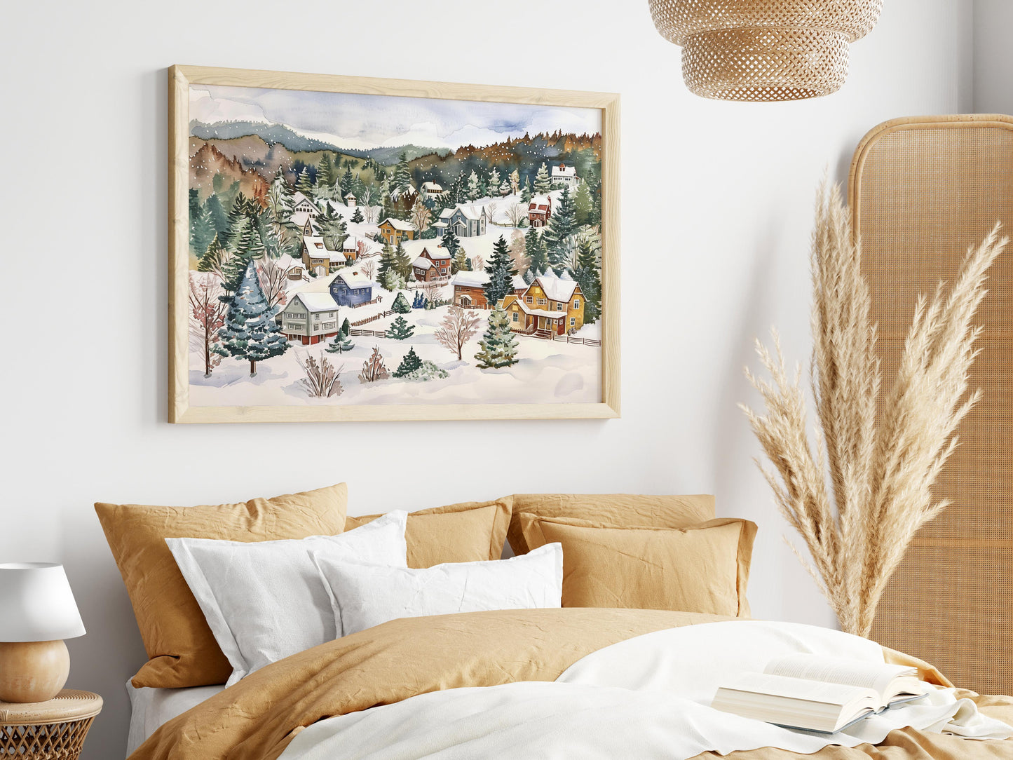 Whisper of Winter- Christmas, Tanaka, Modern, Living room, Gallery quality