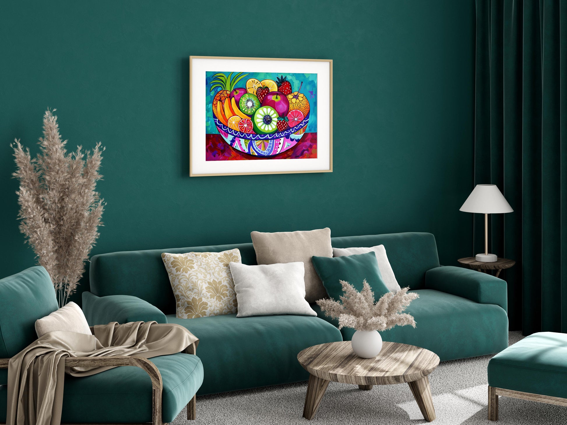 Fruit Magic in Color- Vital Energy, Dynamic Painting, Collector's Item, Colorful Print, Eloise Belmonte Art