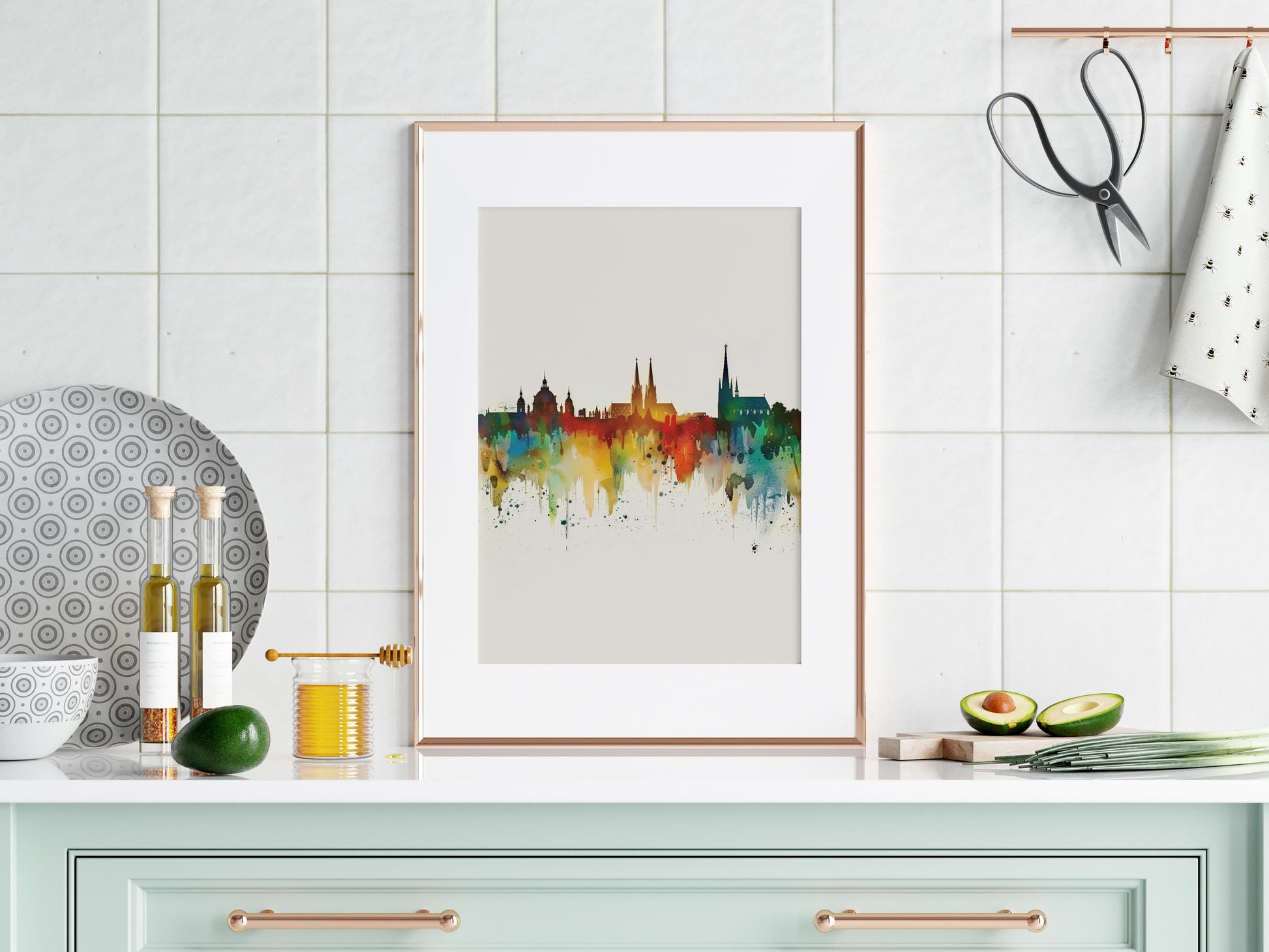 Vienna's Colorful Dream- color palette, Vienna, Skyline, interior design, designer piece