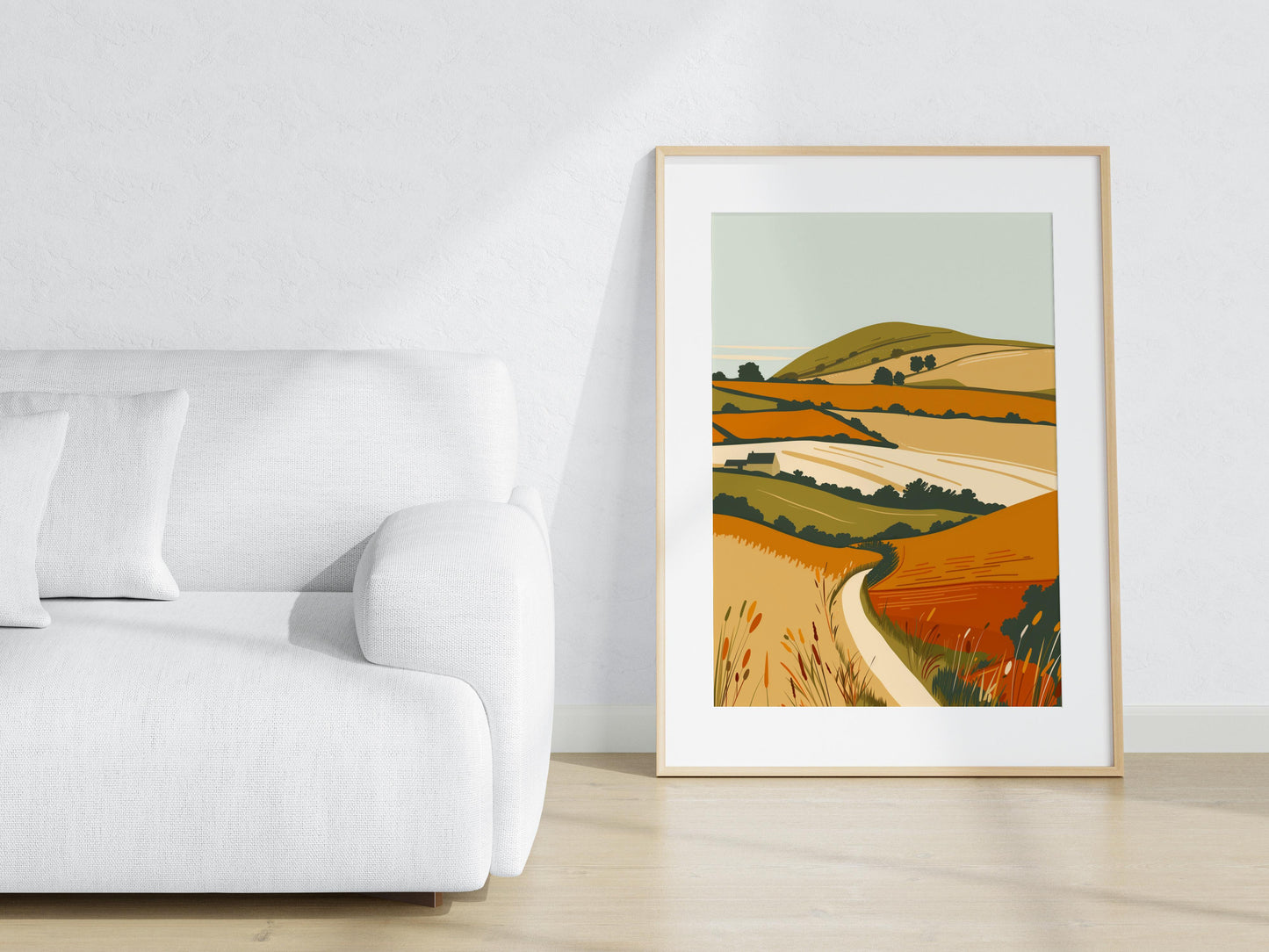 Whispering Hills: An Idyllic Picture of the English Countryside- gift idea, timeless, collectible, Eldon Peak, art print