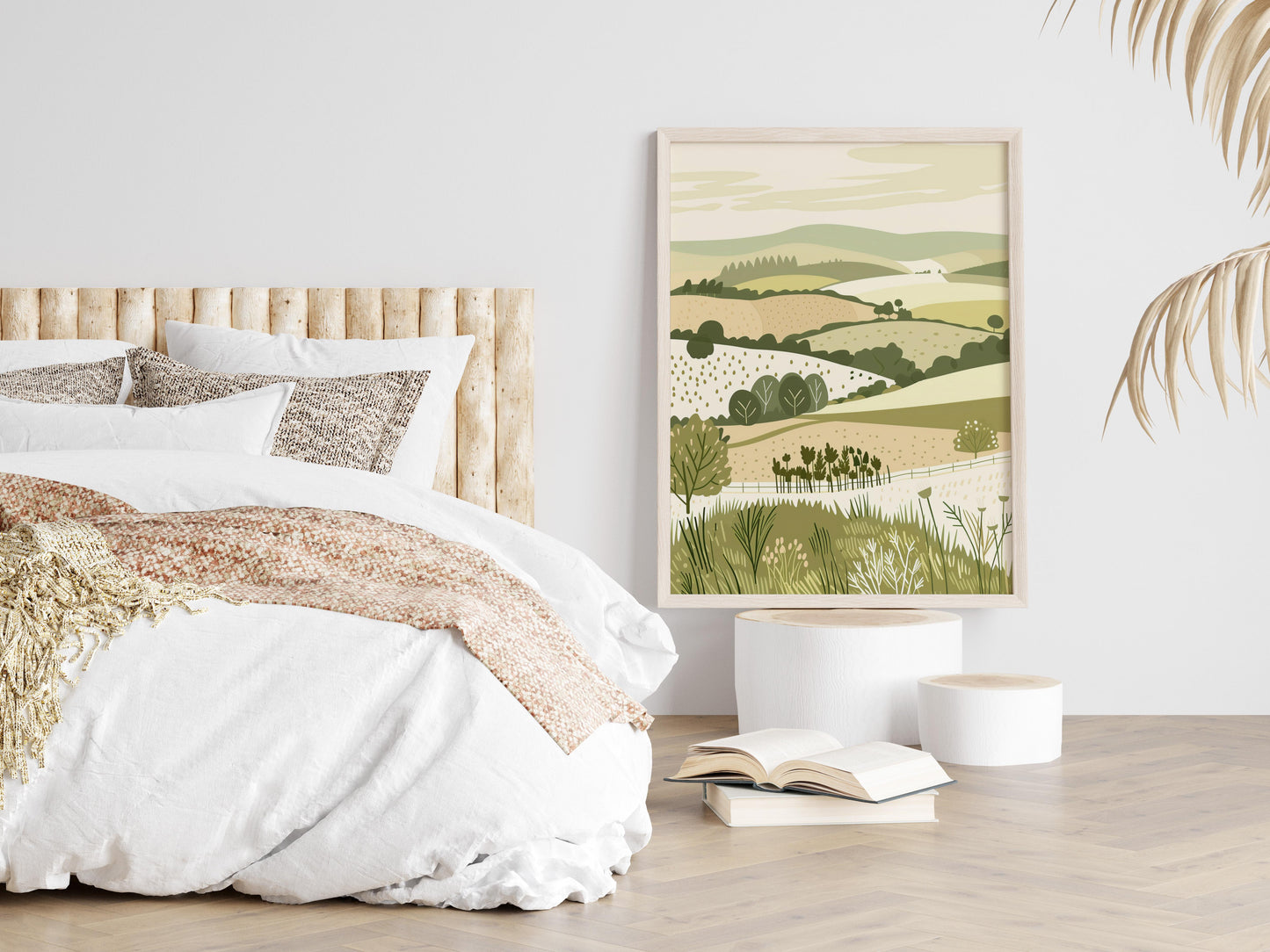 Geometric Calm of the English Landscape- modern art, harmony, nature, Eldon Peak, English landscape