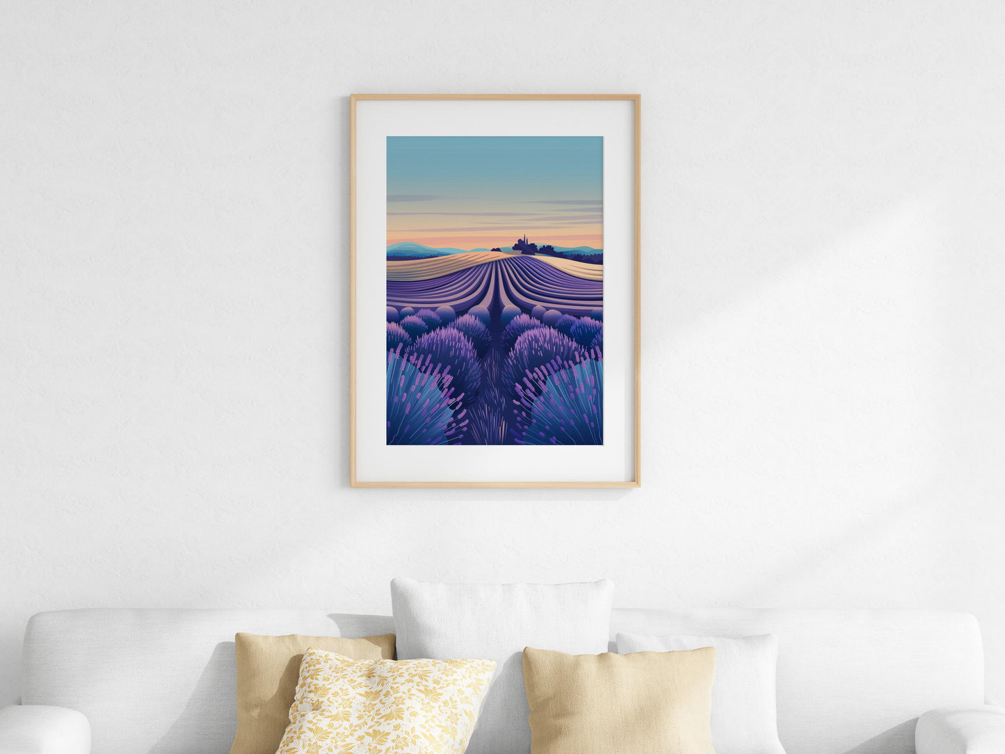 Geometric Symphony of the Lavender Fields- Eldon Peak, color dynamics, North America, geometry, landscape art