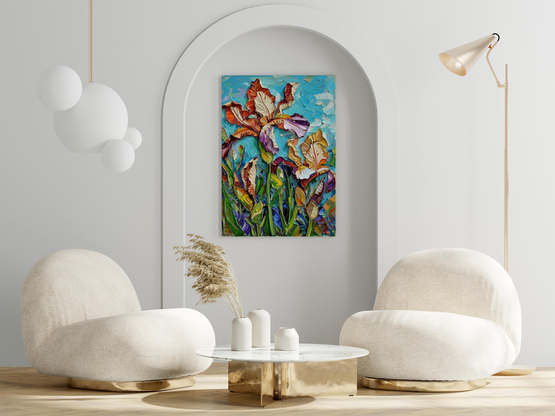 Floral Impressions: A Play of Colors- Iris, Interior decoration, Post-impressionism, Art collecting, Modern art movements