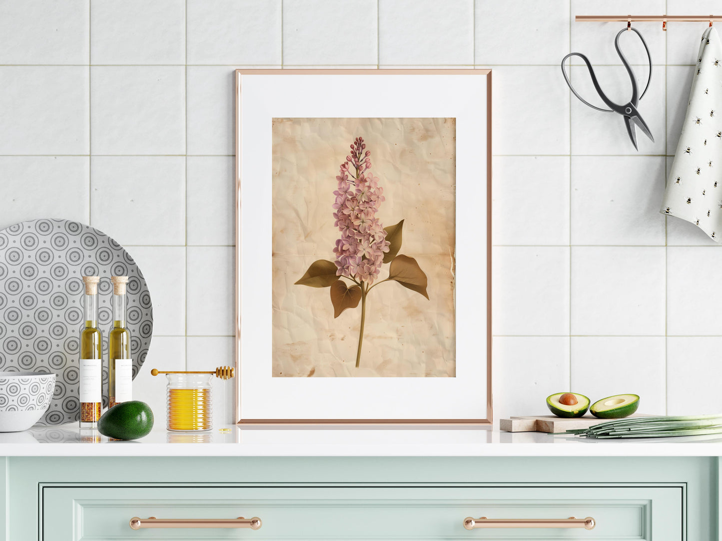 Whisper of Spring: Lilac Whisper- vintage illustration, lilac, symbolic meaning, Fiona Aisling, botanical art