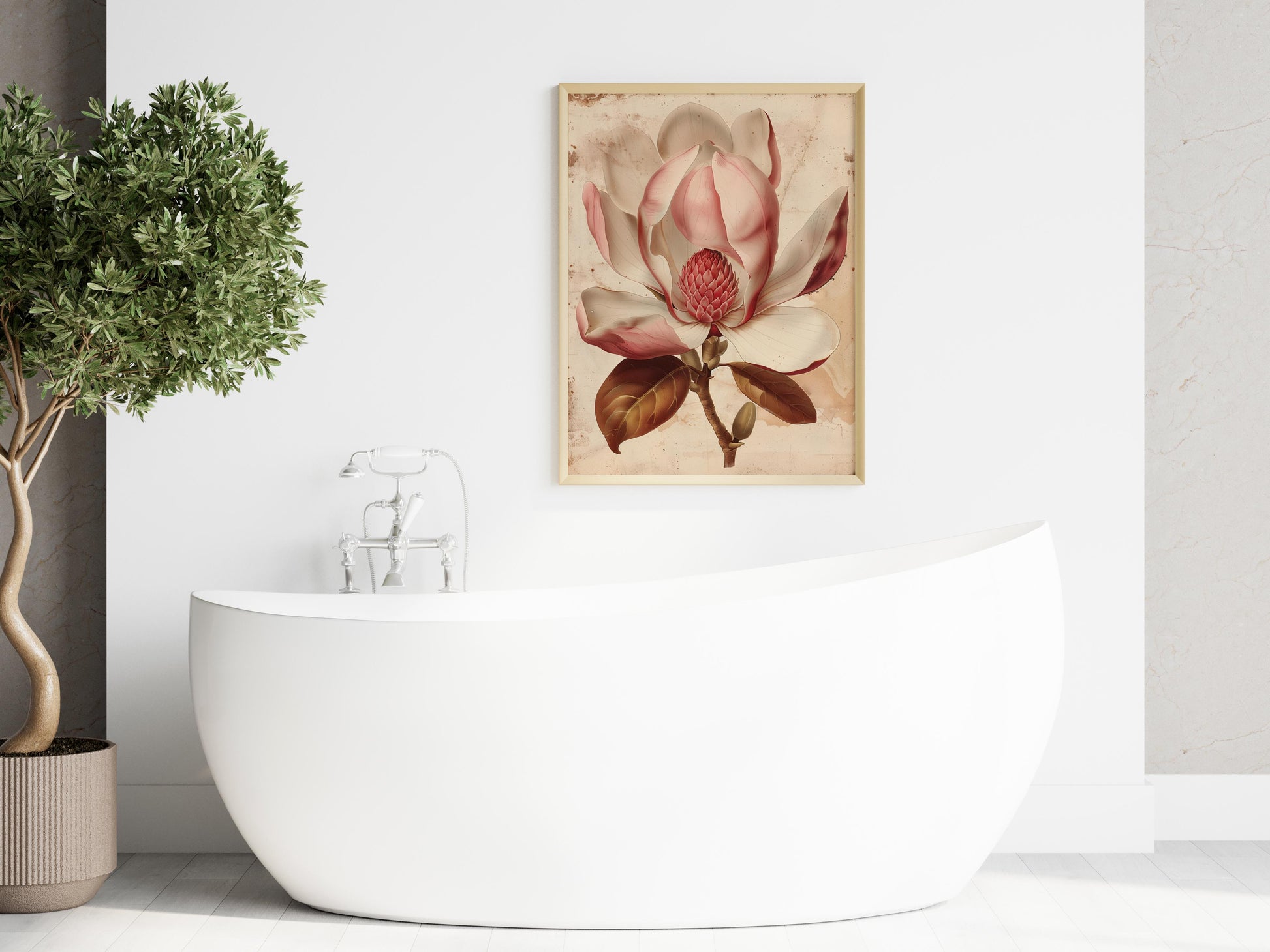 Würdevolle Schönheit: Die Magnolienblüte- botanische Kunst, Schönheit, moderne Techniken, Irische Künstlerin, Dignität