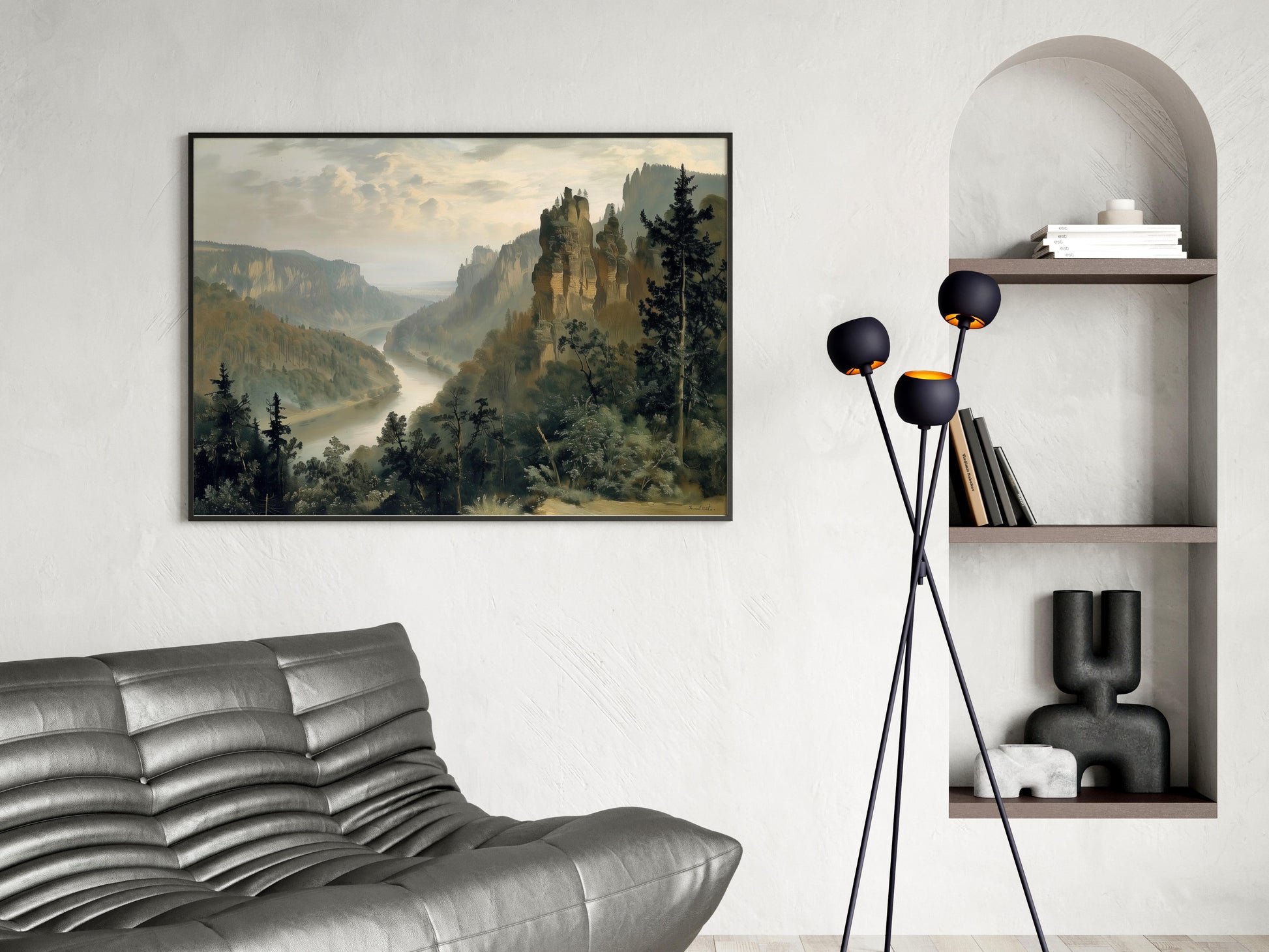 Morgendämmerung im Elbtal- landscape image, timeless art, Evan Tremblay, dawn, art print