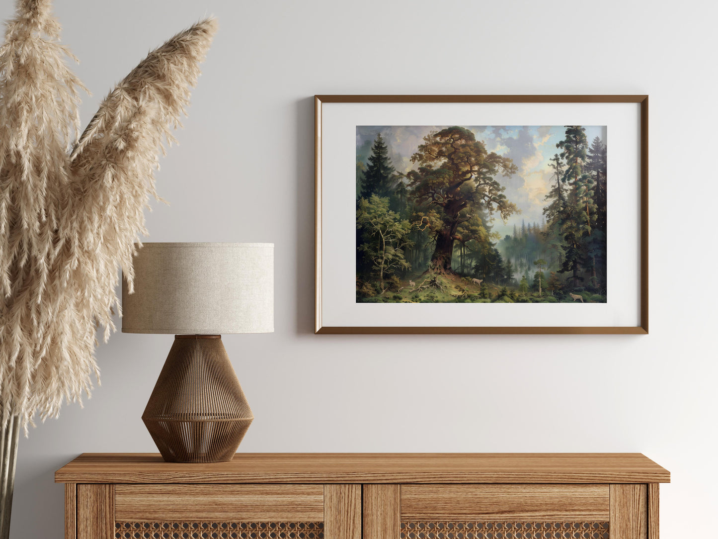 Morgendämmerung im Bayerischen Wald- canvas print, lynxes, interior design, Evan Tremblay, quiet