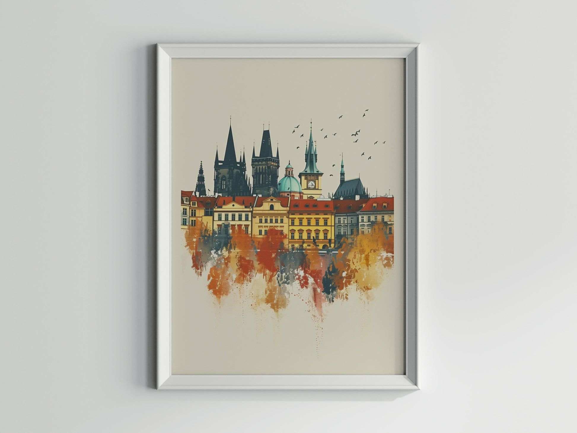 Prager Impressionen- Color Explosion, Geometric Art, Skyline, Prague, Architecture