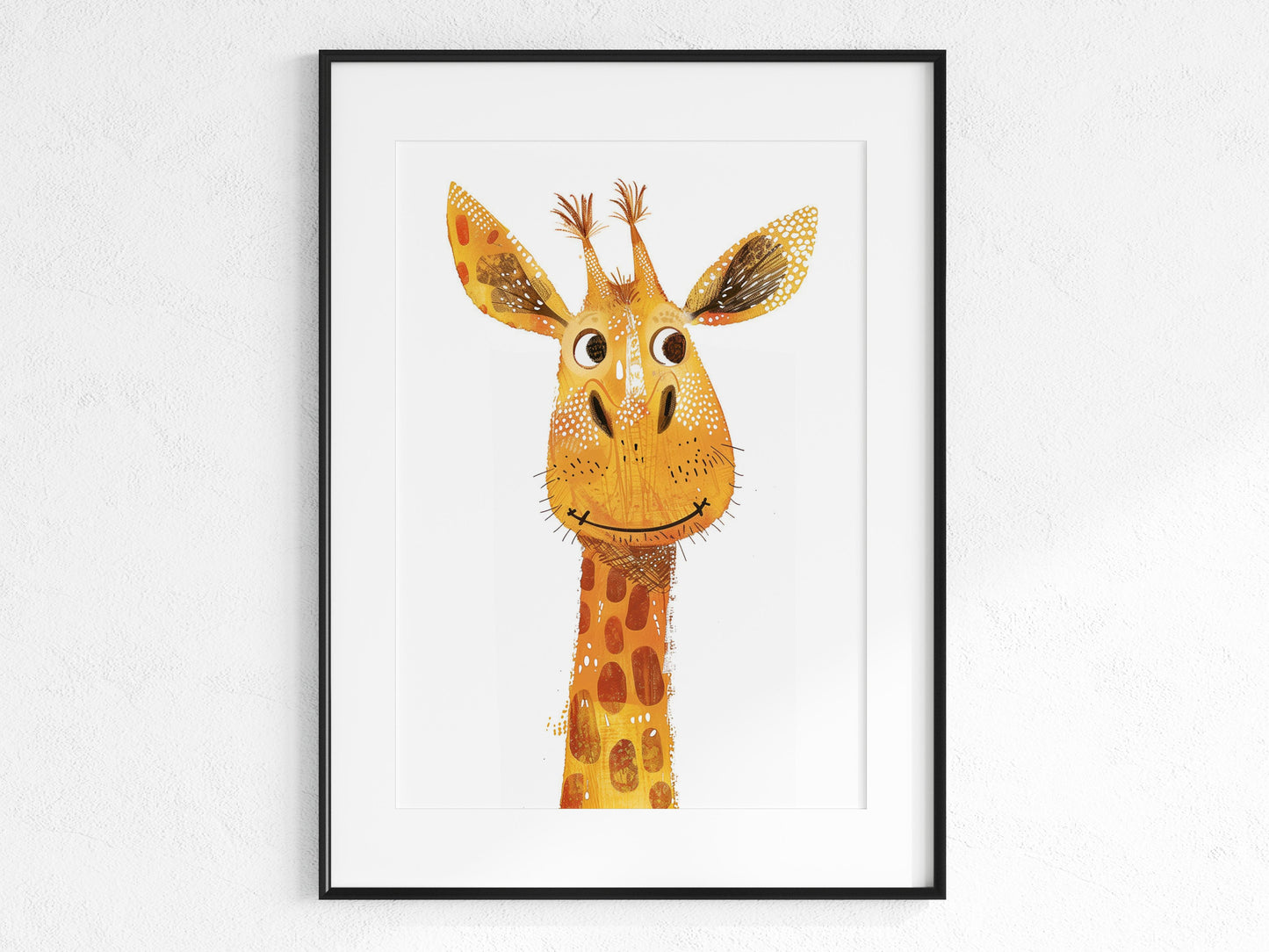 Playful Elegance- Vibrant Colors, Colorful Interior, Animal Character, Nostalgic Design, Art Print