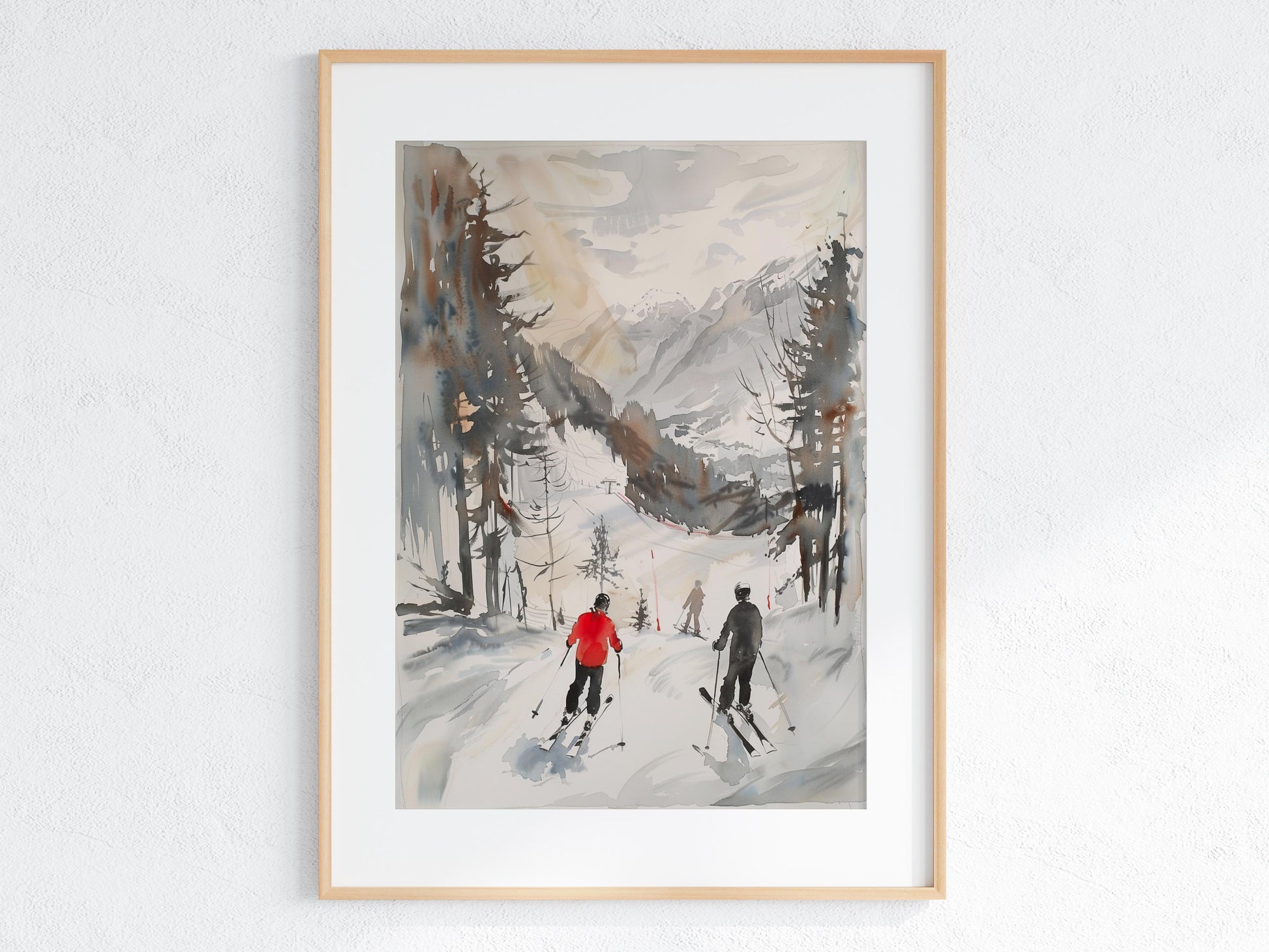 Winterliches Vergnügen in Sölden- Winter sports, Snow, Sports, Leisure, Art print