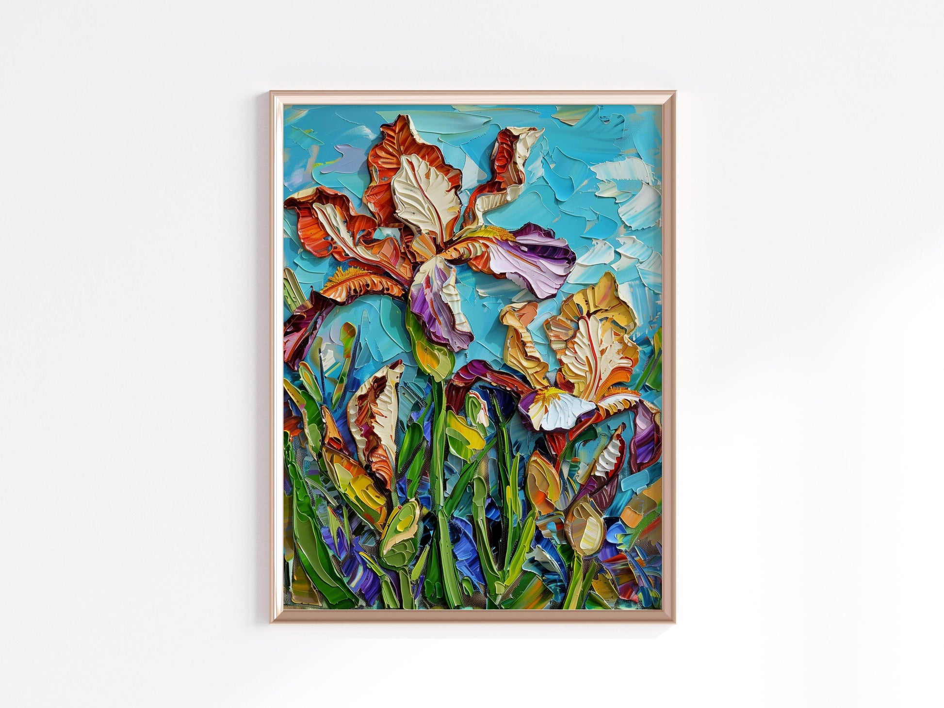 Floral Impressions: A Play of Colors- Visual arts, Interior decoration, Vivid colors, Iris, Modern art movements