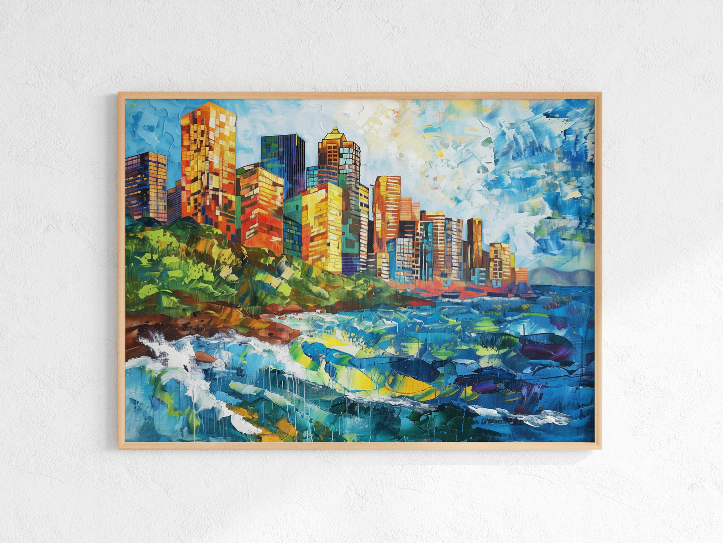 Emerald City - Dynamics of Light and Life- color dynamics, natural light, urban art, timeless elegance, decorative accent