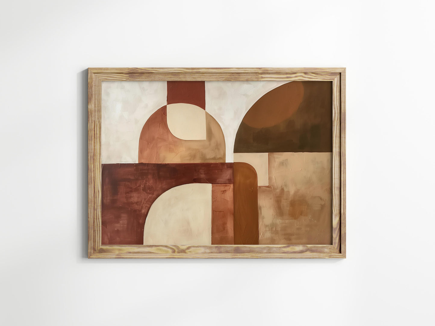 Geometric Harmony in Sepia- Wall Art, Collectible, Office Decor, Contemplation, Gift Idea