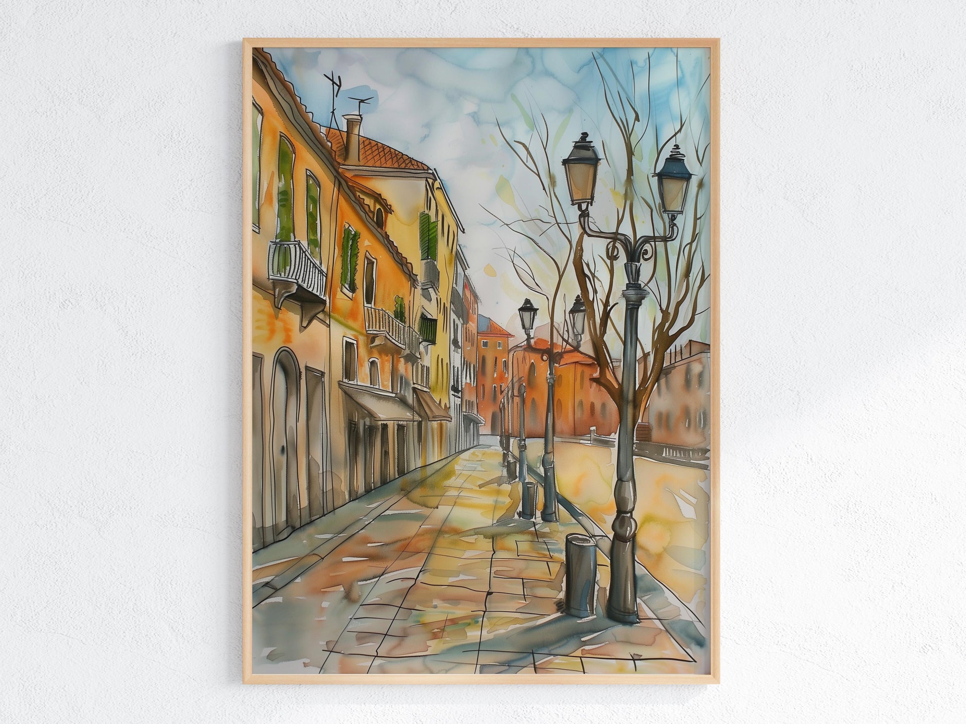 Autumnal Enchantment of a European Promenade- gift idea, Europe, art collector, Tanaka, promenade