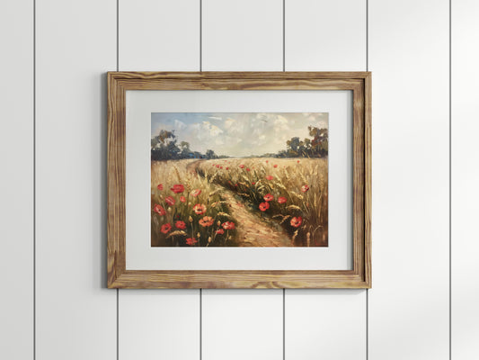 Whispering Field in the Morning Light- Impressionism, Picturesque scene, Field landscape, Nature idyll, Landscape artist