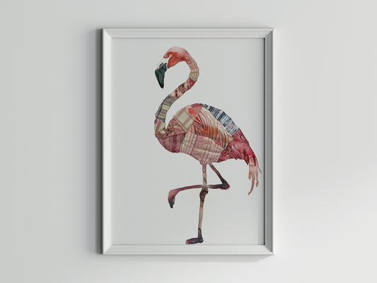 Flamingo Fantasien von Eliana Solberg- Farbtiefen, moderner Märchenstil, Patchwork-Design, Folk Art, Eliana Solberg