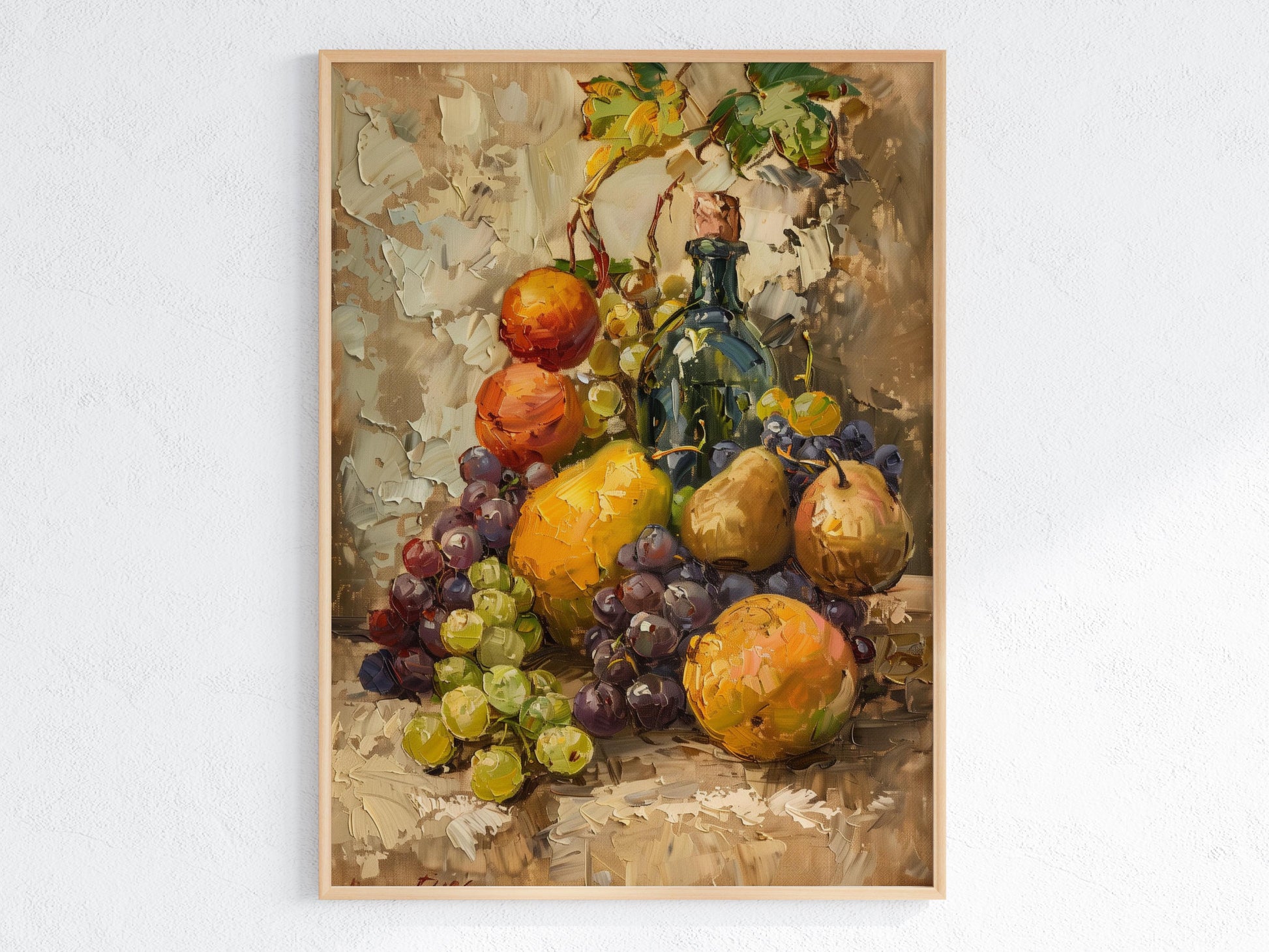 Fertile Heritage: An Ode to Abundance- Mexican art, vibrant colors, fruit still life, symbolic elements, Esteban Azuela