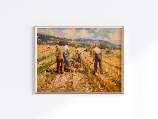 Harvest Under the Mexican Sun- Art Print, Work, Dynamic, Cultural Heritage, Peasant Culture