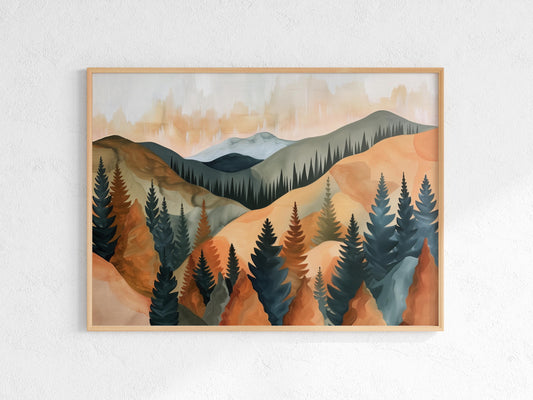 Whispers of the Pine Forest- Home Decor, Modern Art, Silence, Harmony, Eloise Belmonte